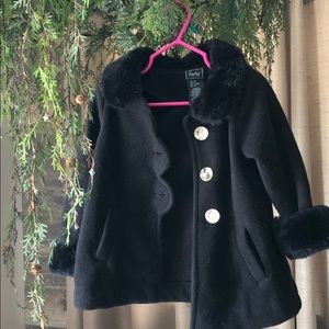 Kids Cynthia Rowley 2t black pea coat